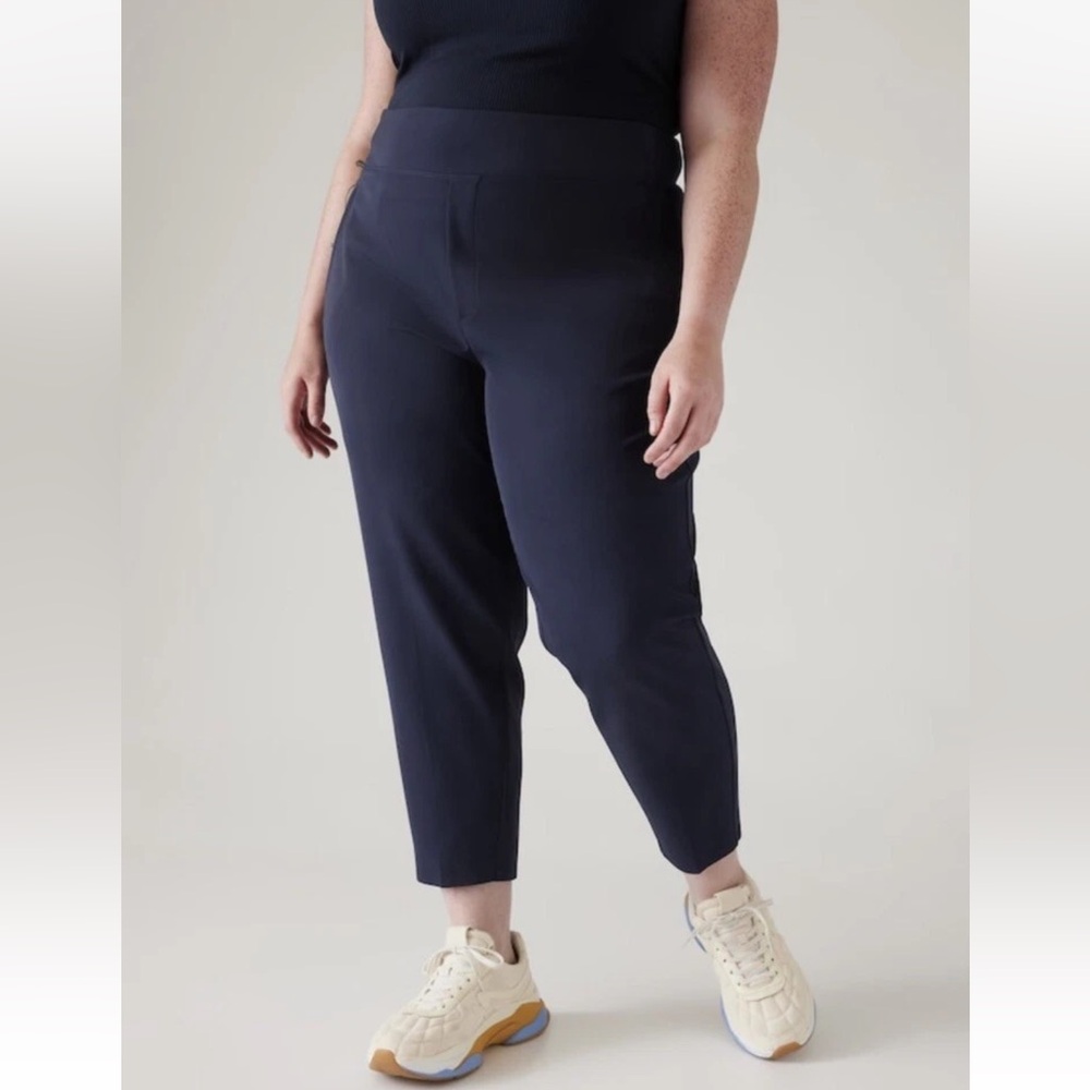 Athleta Endless High Rise Pant Navy Blue Size 20 Office Casual Travel
